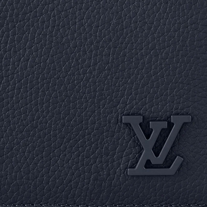LOUIS VUITTON Cow Leather Wallet Men's Ink Blue-3