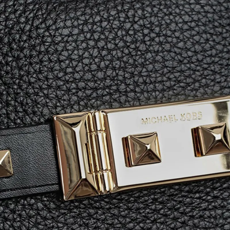 MICHAEL KORS MICHAEL KORS Handbag Collection MK Addison Leather One Shoulder Handbags Large Size Women's Black-3