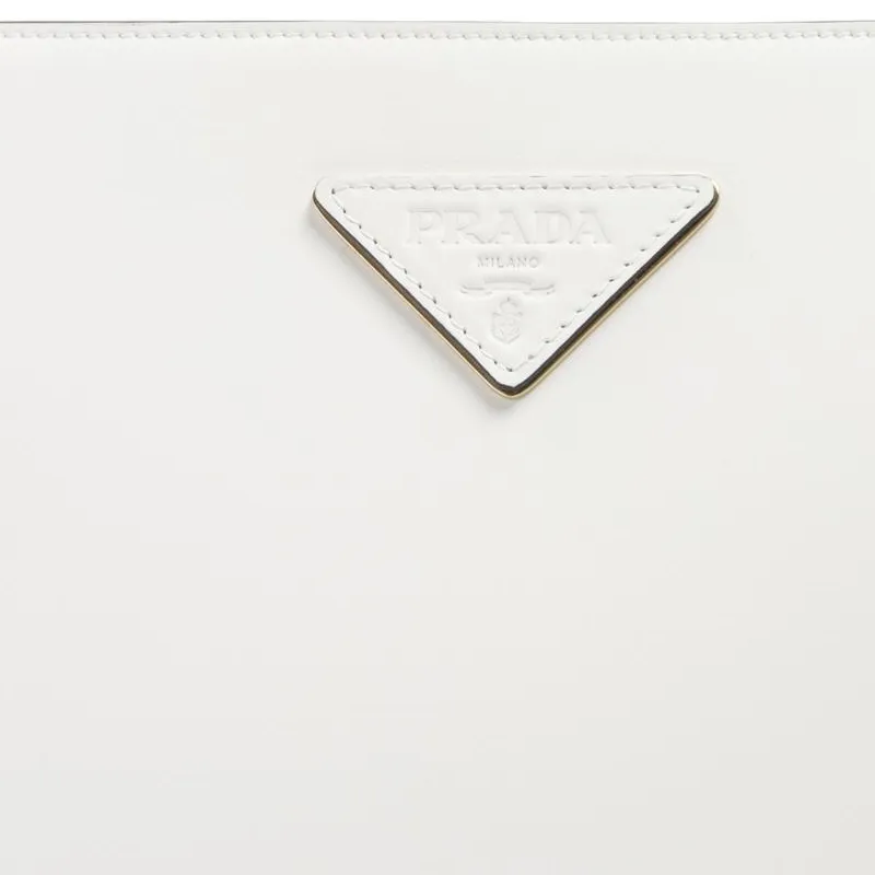 PRADA Leather Clutch Men's White-3