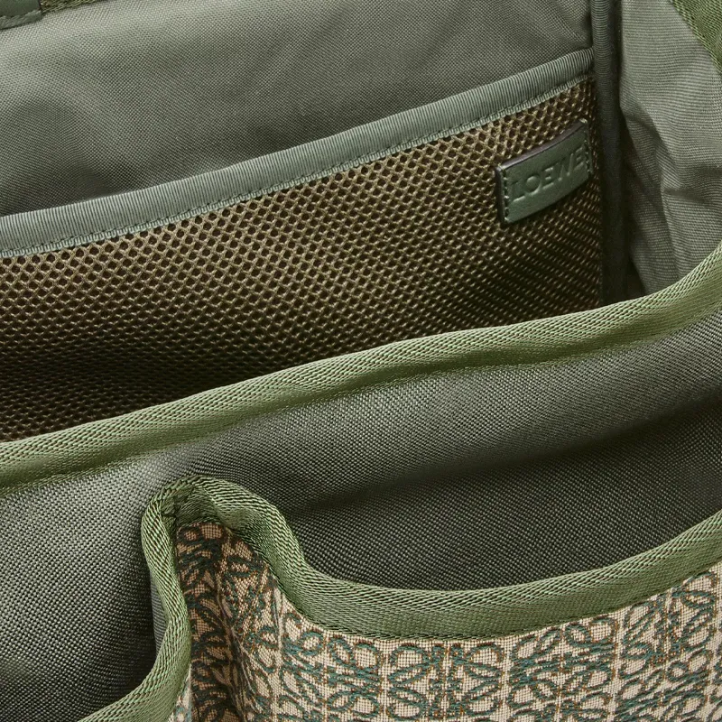 LOEWE Anagram Basket Anagram Jacquard Canvas Messenger Bag Shoulder Bag Crossbody Bag Men's Khaki Green-3