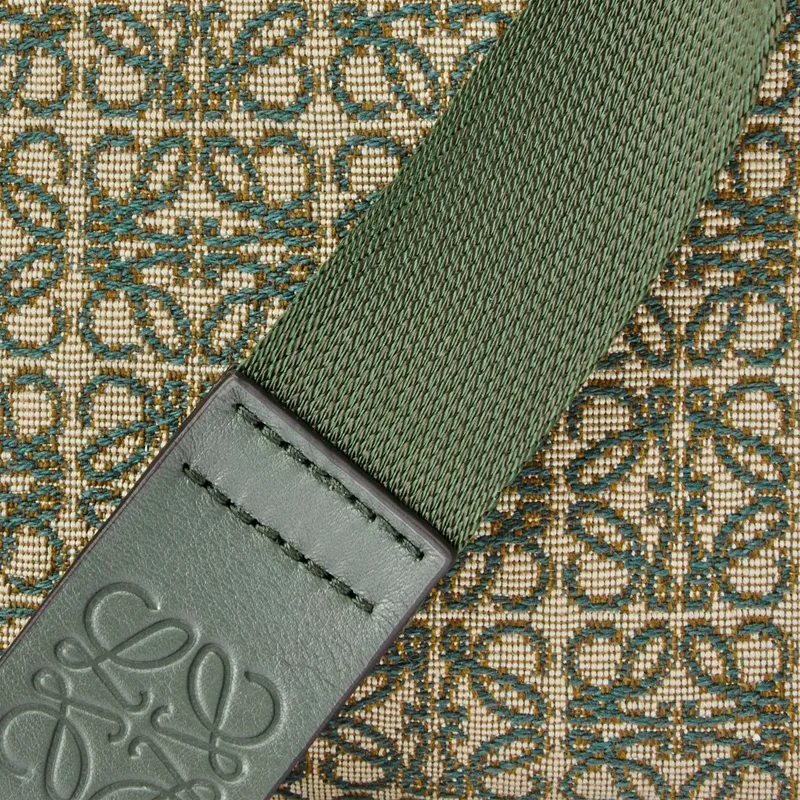 LOEWE Anagram Basket Anagram Jacquard Canvas Messenger Bag Shoulder Bag Crossbody Bag Men's Khaki Green-4