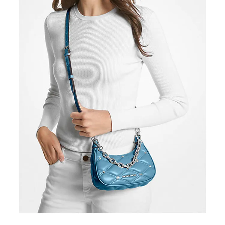 MICHAEL KORS Polyurethane Blend Portable Crossbody Bag Shoulder Bag Women's Blue-7