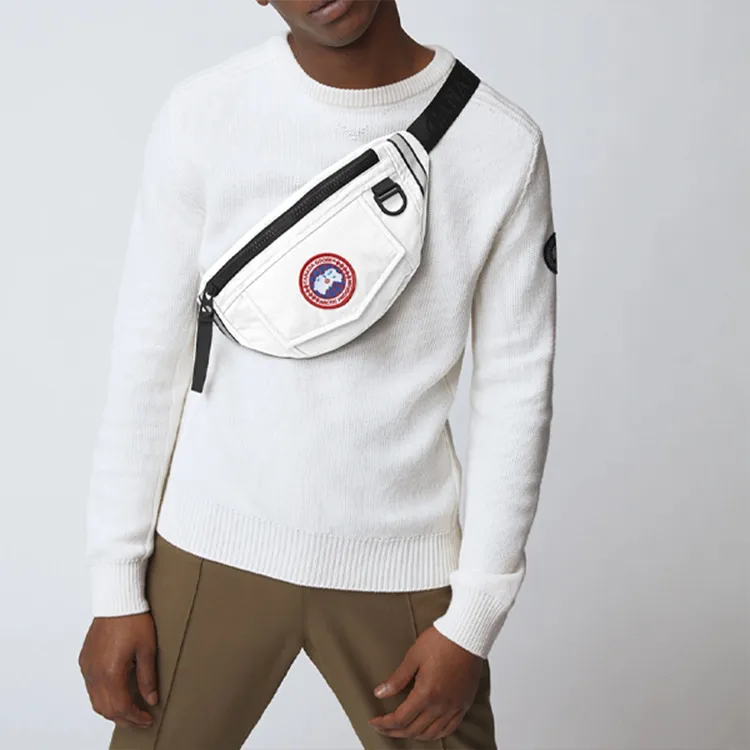 Canada Goose Nylon One Shoulder Crossbody Bag Sling Bag Fanny Pack Regular Unisex Polaris White-3