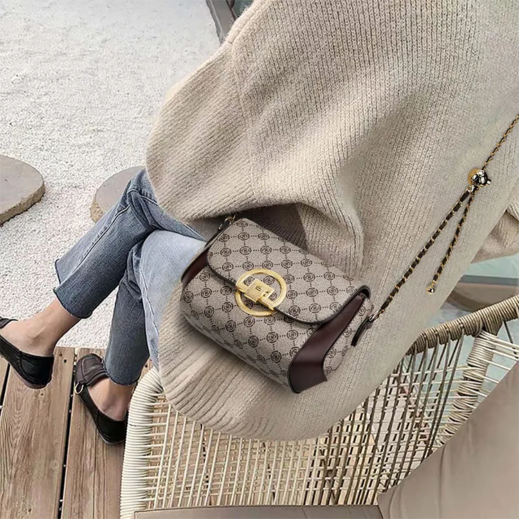 JOSINY PVC Small Square Bag Shoulder Bag Crossbody Bag Medium Size Women's Multicolor-21