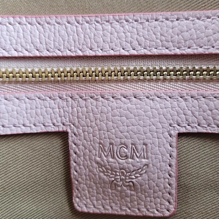 MCM Coated Canvas Shoulder Bag, Crossbody Bag Women's Pink-3