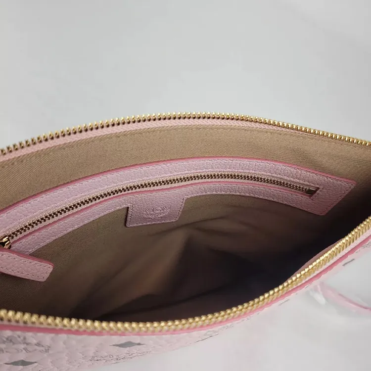 MCM Coated Canvas Shoulder Bag, Crossbody Bag Women's Pink-4
