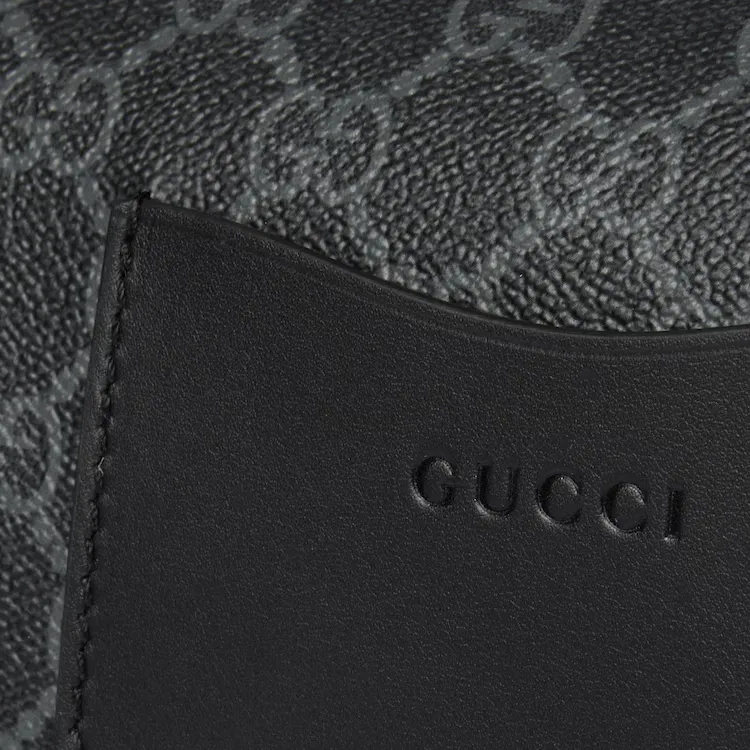 GUCCI GG Emblem Coated Material Fanny Pack Medium Size Men's Black-6