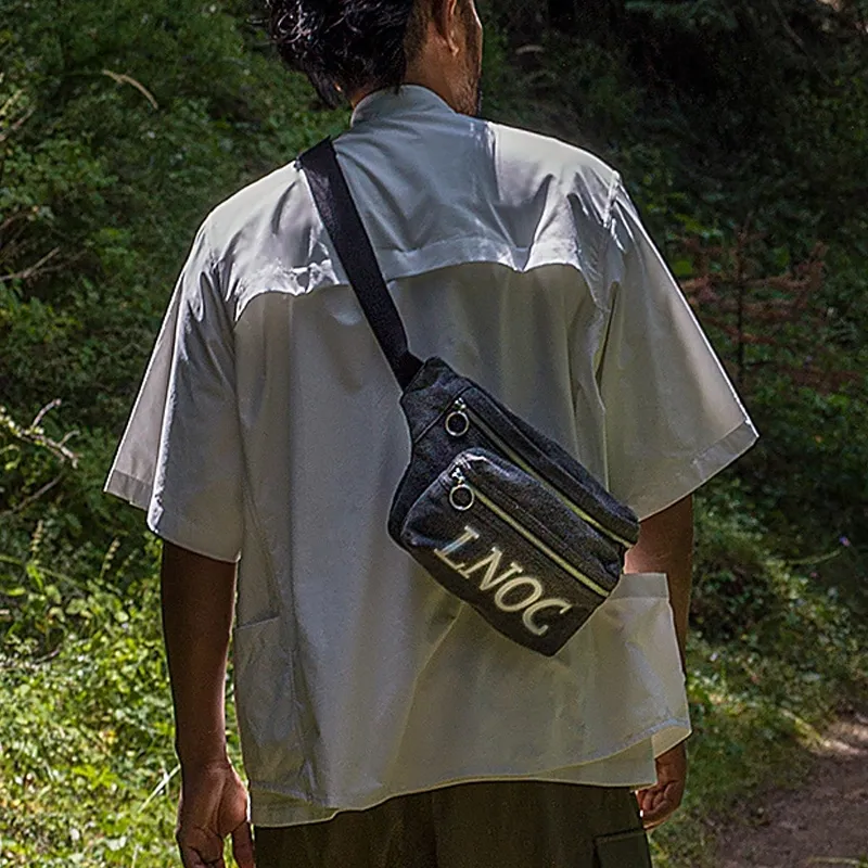 LiNing Cotton Sling Bag, Fanny Pack Regular Unisex Black-4