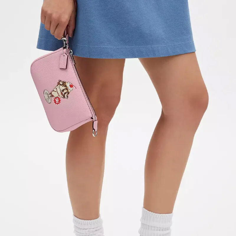 COACH Nolita Delicate Pebbled Leather Handbag Small Size Women's Cherry Blossom Pink-4