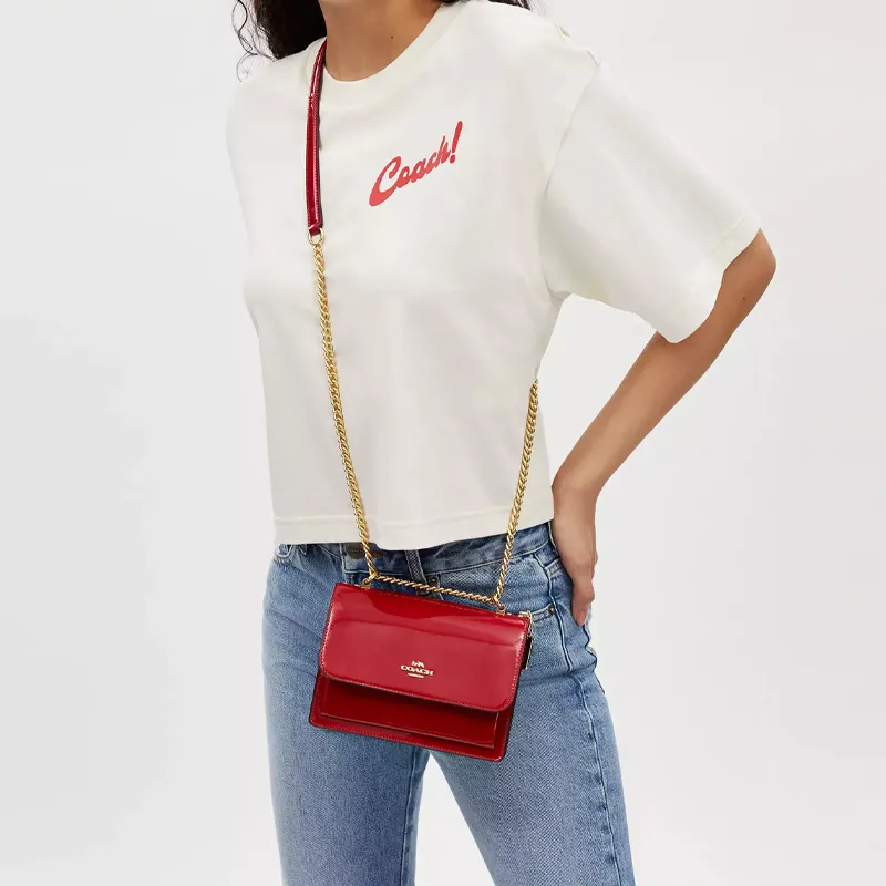 COACH Klare Patent Leather With Leather Crossbody Bag, Shoulder Bag Women's-3