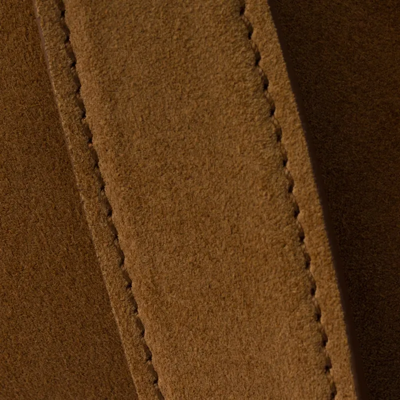 PRADA Suede Handbag Shoulder Bag Medium Size Women's Cinnamon Brown-5