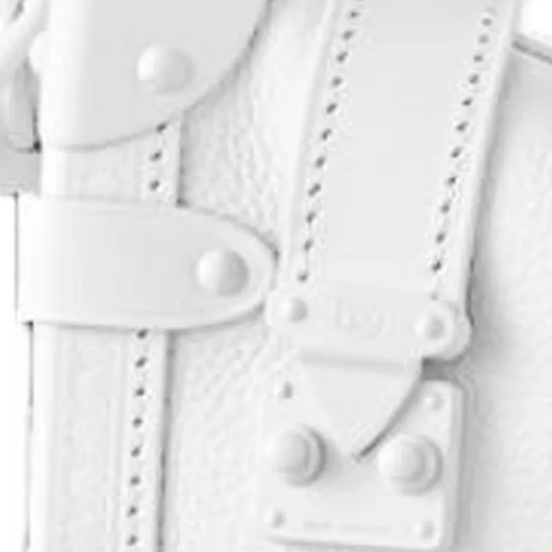 LOUIS VUITTON Cow Leather Soft Box Shoulder Bag, Crossbody Bag, Handbag Small Size Women's White-3