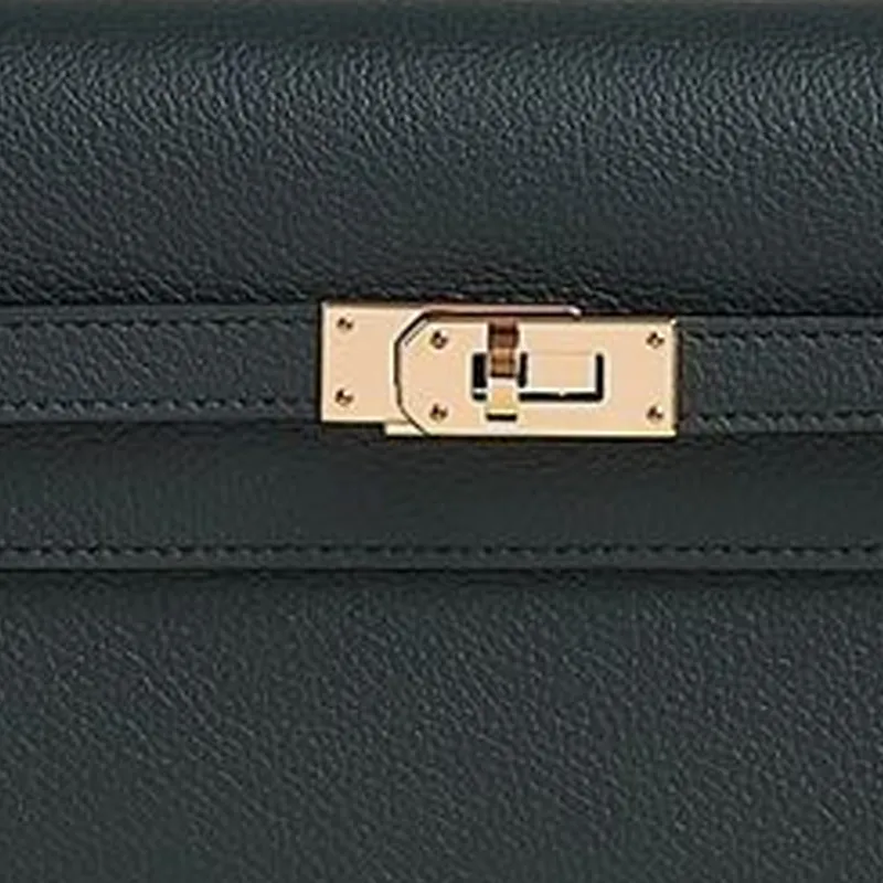 HERMES Kelly To Go Evercolor Leather Handheld Crossbody Bag Shoulder Bag Women's New Ocean Blue-3