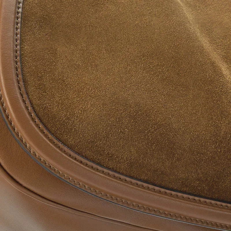 GUCCI Blondie Suede Shoulder Bag Crossbody Bag Handbag Large Size Women's Light Brown-7