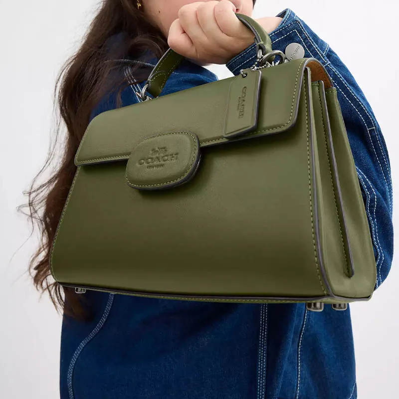 COACH Eliza Delicate Calfskin Shoulder Bag Crossbody Bag Handbag Women's Army Green-4