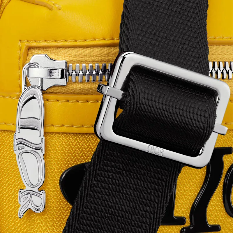DIOR Technical Fabric Messenger Bag, Shoulder Bag, Crossbody Bag Mini Men's Yellow-5