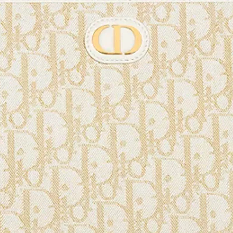 DIOR 30 Montaigne Cotton Clutch Women's Gold-4
