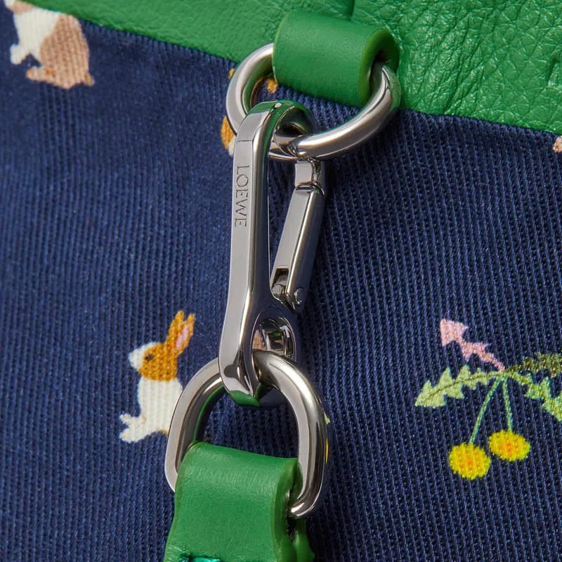 LOEWE Suna Fujita Collaboration Flamenco Nappa Cow Leather One Shoulder Crossbody Clutches Mini Women's Tropical Green-6