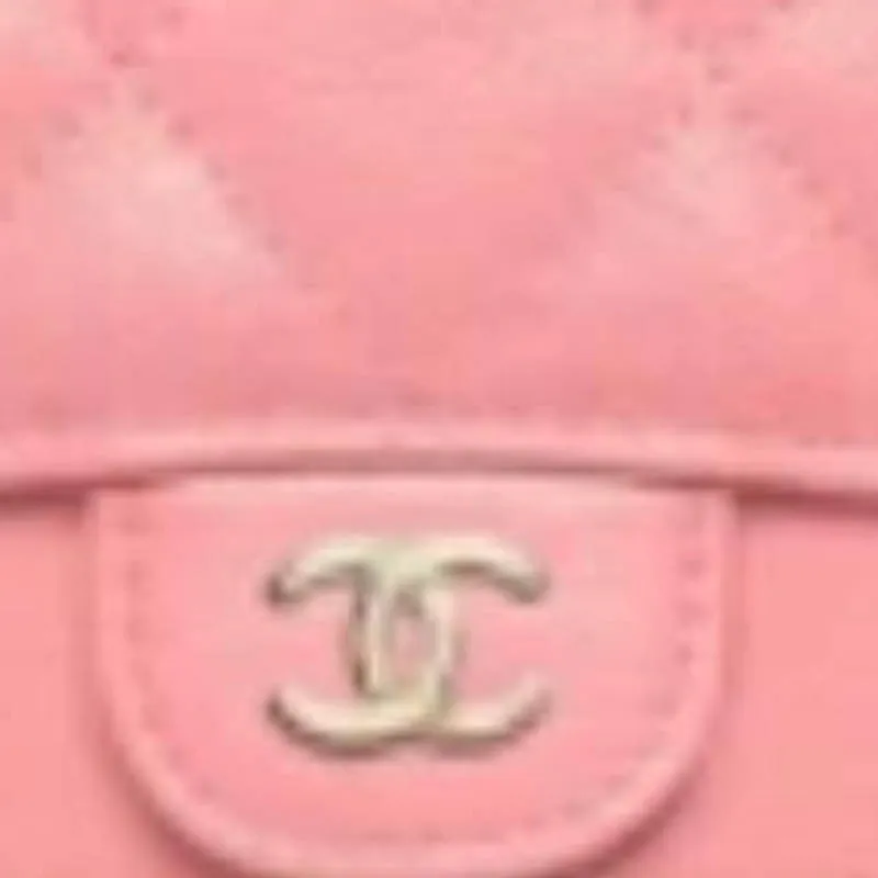 CHANEL Grain Calfskin Card Holder Women's Light Pink Red-1