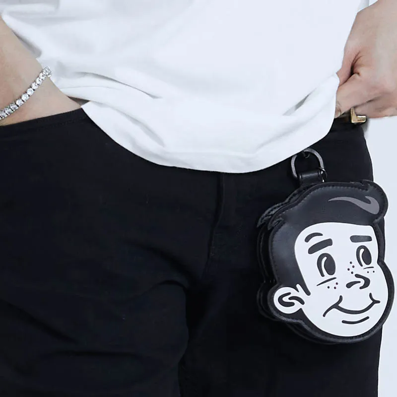 ORIGINAL X YOUTH FATECAROL Collaboration PU Coin Purse Crossbody Bag Regular Unisex White/Black-4