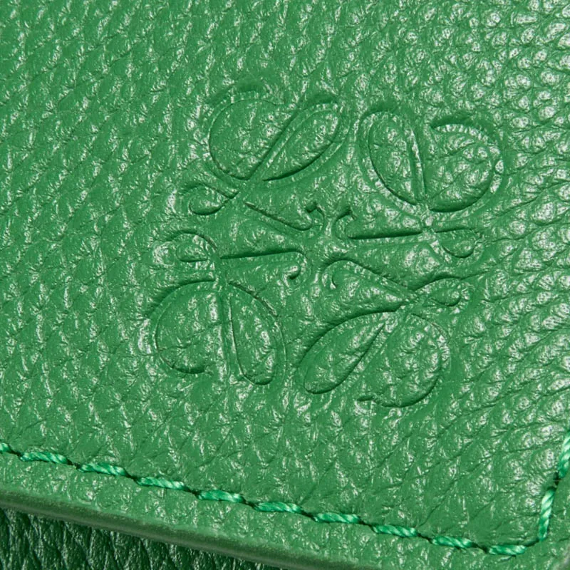 LOEWE Puzzle Grain Calfskin Shoulder Bag, Crossbody Bag, Handbag Small Size Women's Green-7