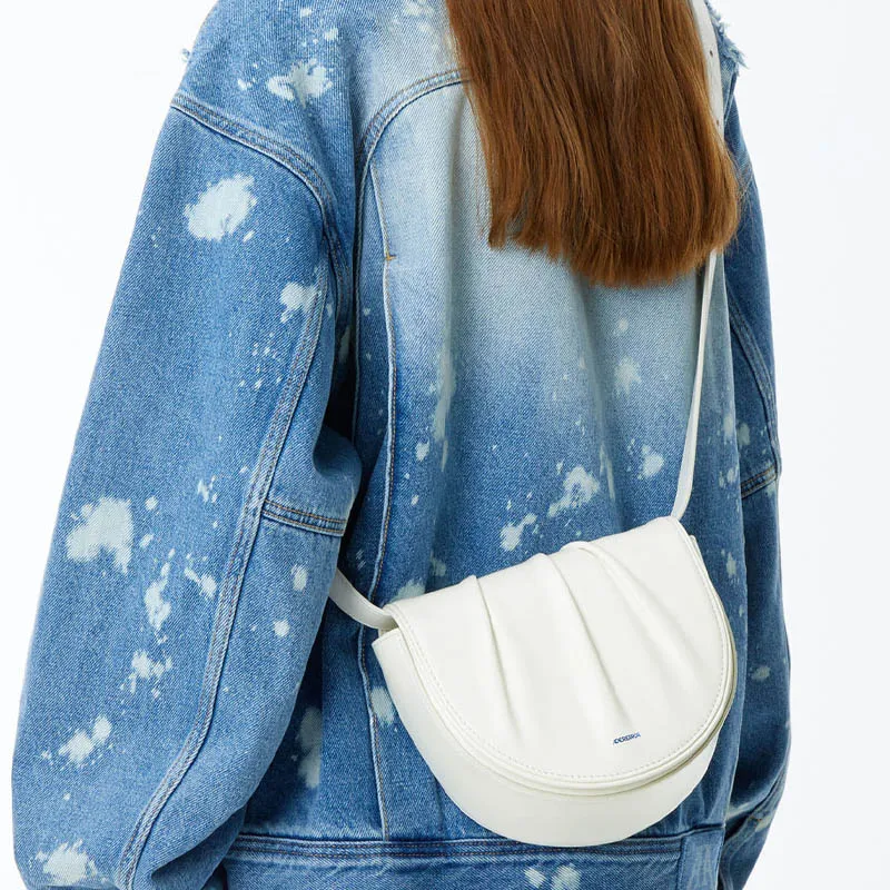 ADER ERROR Cow Leather Saddle Bag, Crossbody Bag, Shoulder Bag Regular Women's Ivory White-4