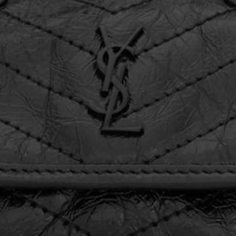 SAINT LAURENT Niki Leather Handbag Mini Women's Black-5