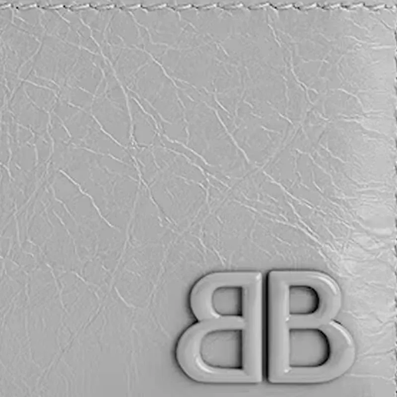 Balenciaga Lambskin Card Holder Men's Gray-2