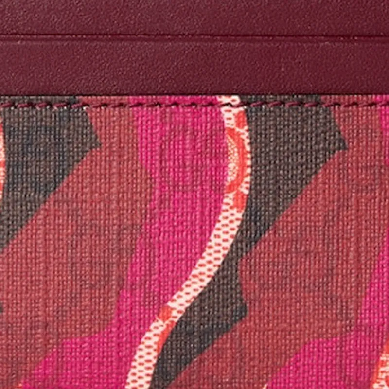 GUCCI GG Supreme Canvas Card Holder Women's Ancora Red-4
