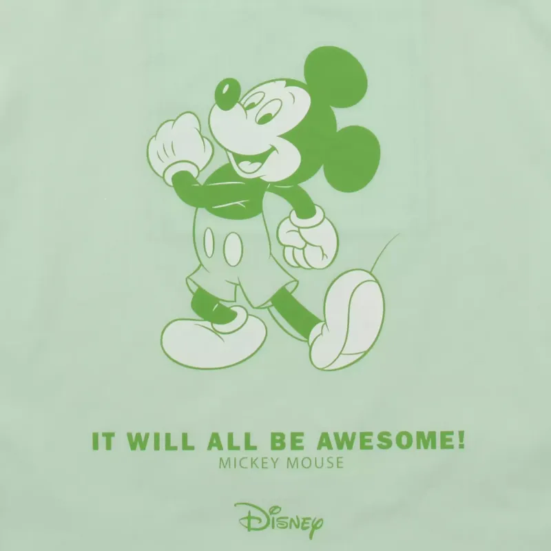 Disney Canvas Tote Bag Shopping Bag Shoulder Bags Women's Mint Green-3
