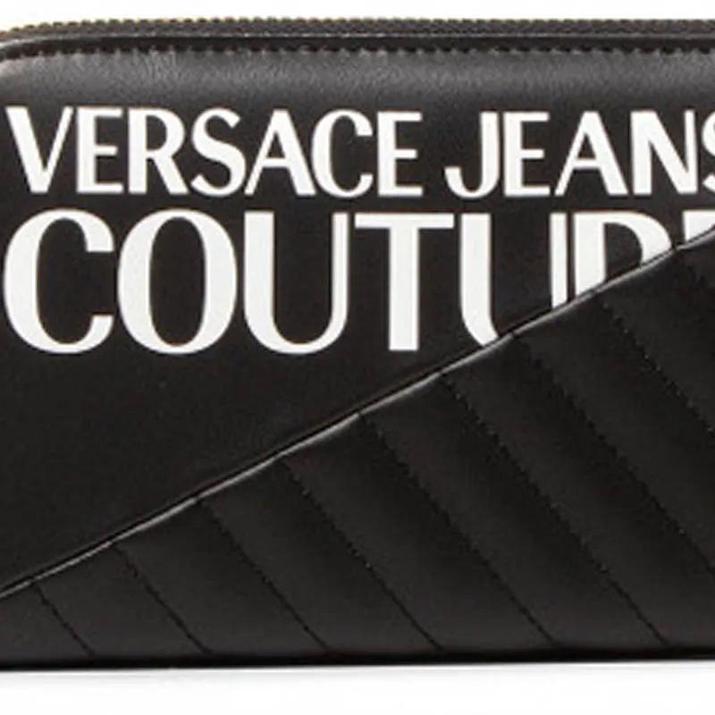 VERSACE JEANS COUTURE Leather Wallet Women's Black-4