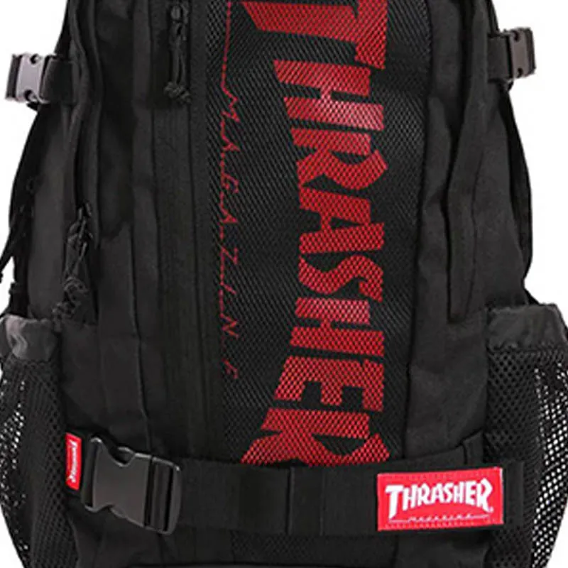 Thrasher Polyester Skateboard Bag Backpack Regular Unisex Black Red-2