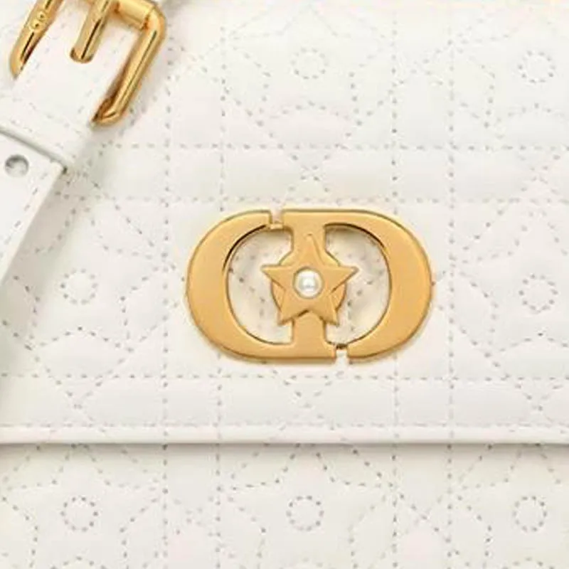 DIOR Miss Caro Lambskin Shoulder Bag Mini Women's Ecru-4