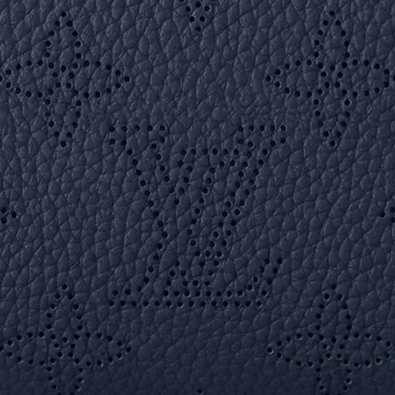 LOUIS VUITTON Mahina Perforated Calfskin Wallet Women's Marine Blue-5