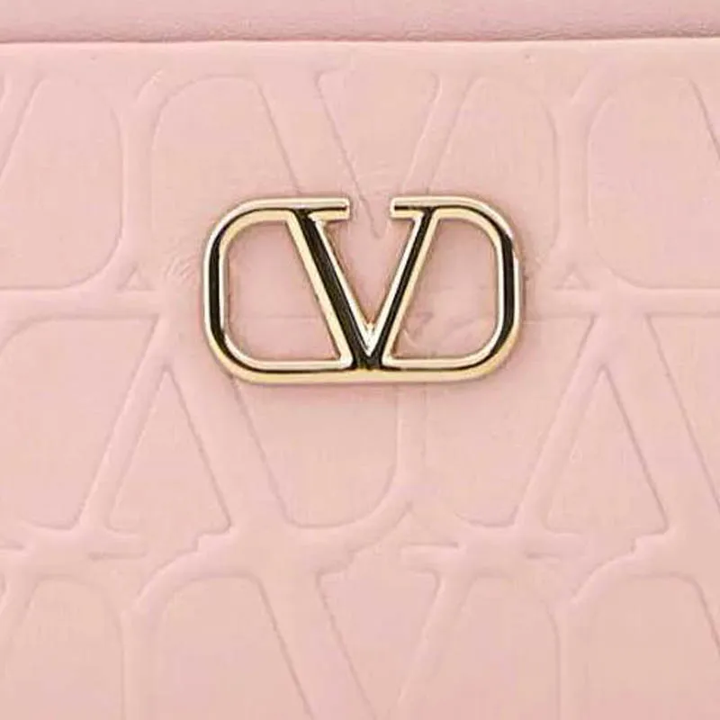 Valentino GARAVANI Leather Wallet Women's Pink-2