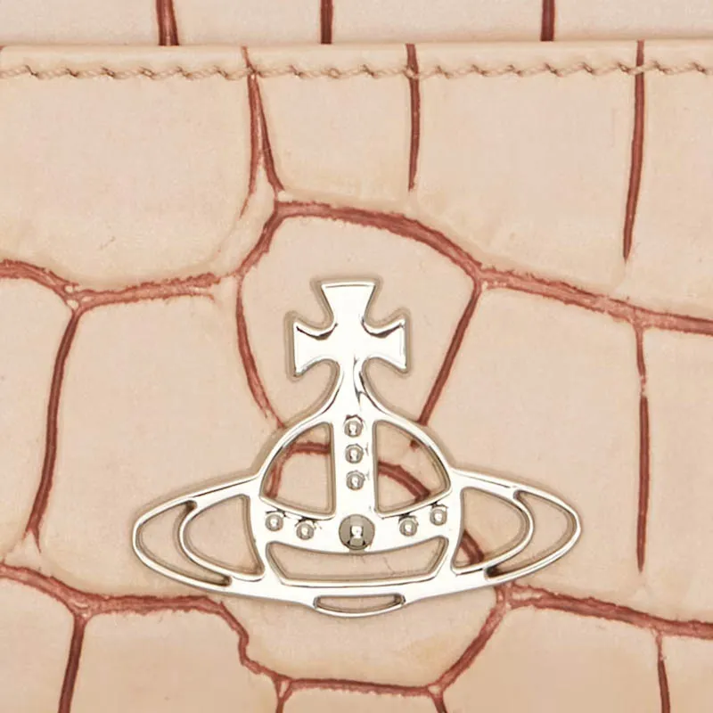 Vivienne Westwood Calfskin Card Holder Women's Pink-2
