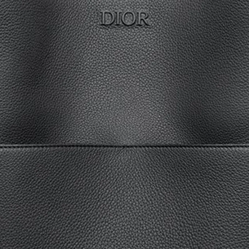 DIOR Calfskin Hobo Bag Shoulder Bag Unisex Black-5
