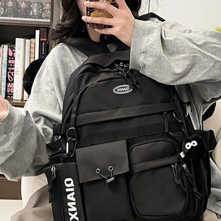 NIGEER Nylon Backpack Regular Unisex Blue/Black/Gray/White-2