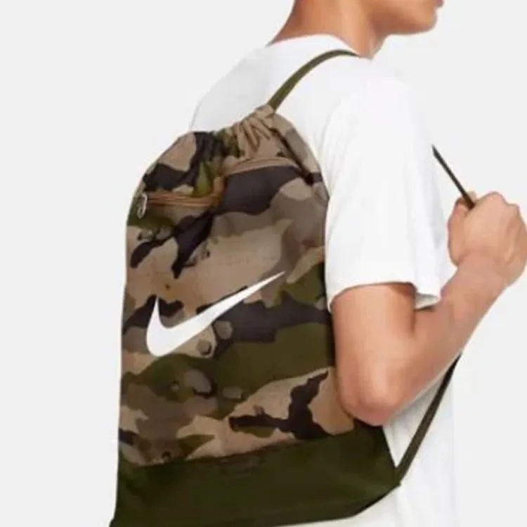 Nike Polyester Backpack Regular Unisex Khaki & Rough Green & White-2