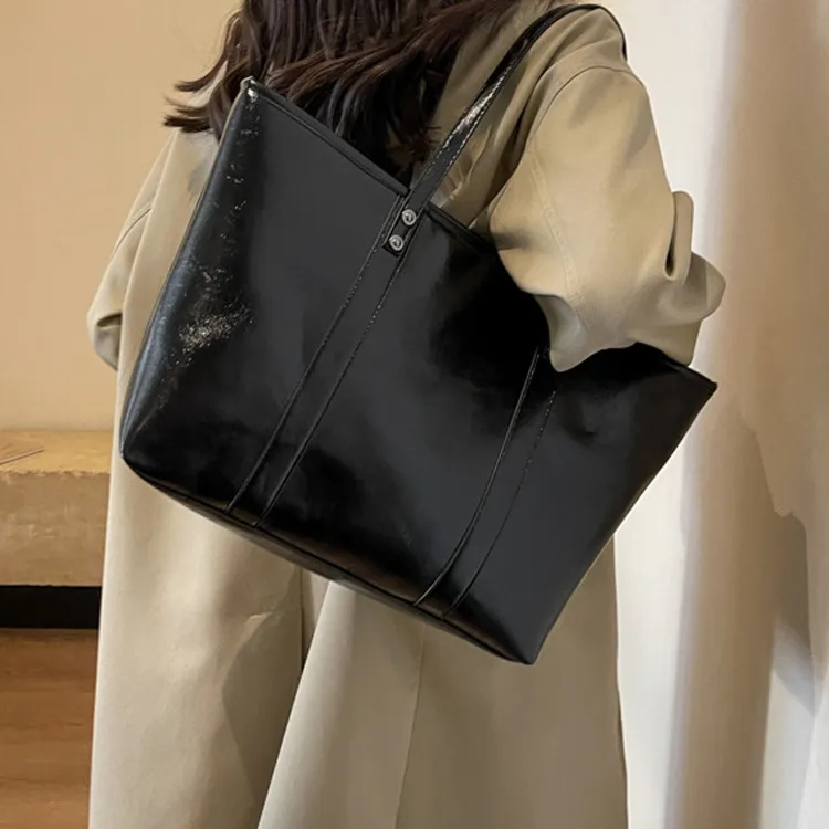 ROSEROOEN PU Tote Handbag Shoulder Bag Regular Women's Brown/Coffee/Black-19