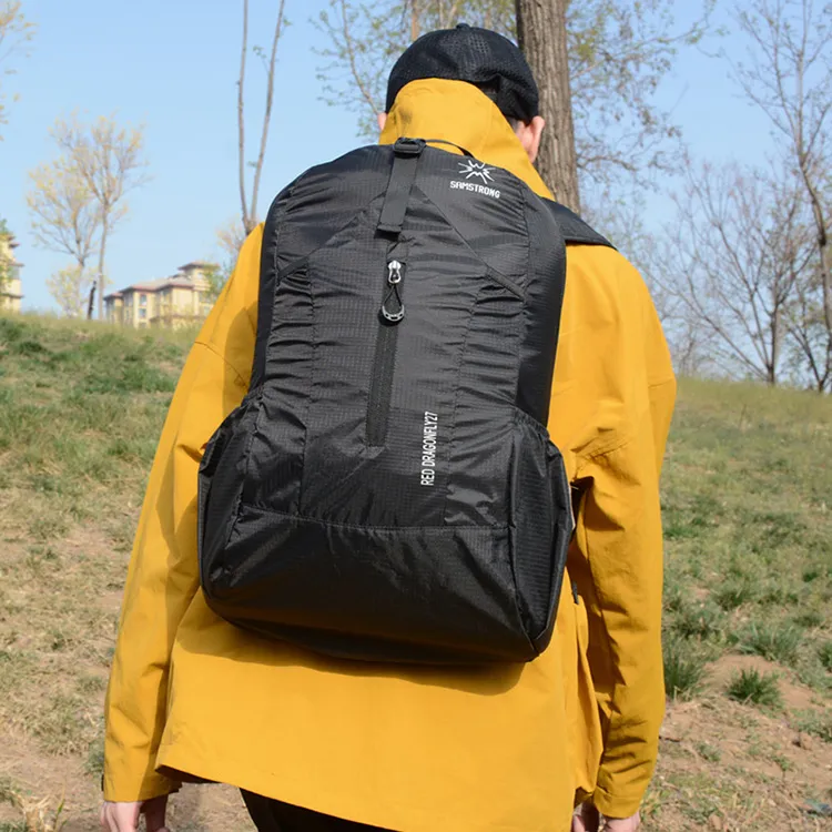 SAMSTRONG Polyester Backpack Unisex Gray/Black/Dark Blue-1