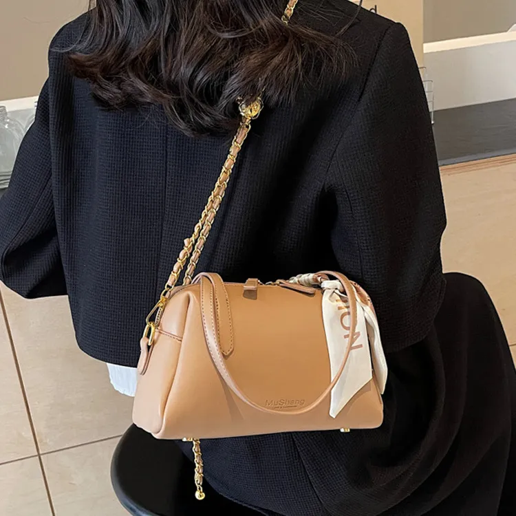 Duoluplo Doron Paul PU Underarm Shoulder Bag Women's Ecru/Black/Pink/Khaki-10