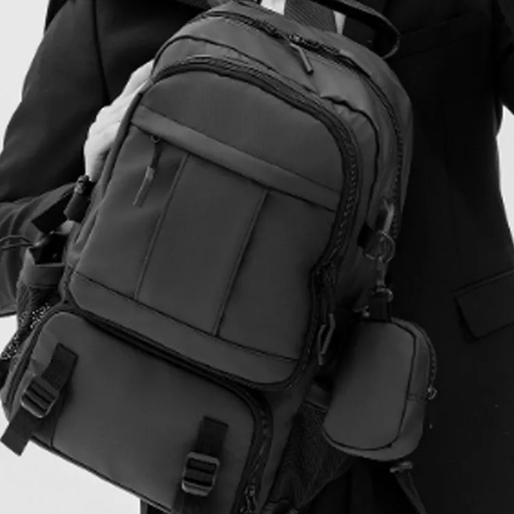 Explorers Polyester Backpack Regular Men's Black/Gray-2