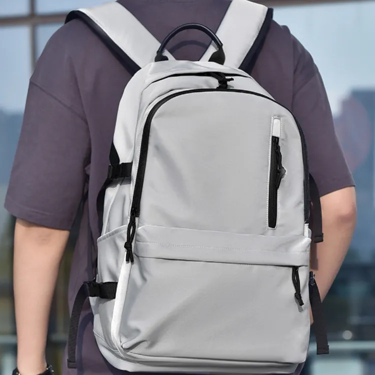 GEERDUN Abrasion Resistant Fabric Backpack Unisex Black/Gray/Blue/Ecru-3