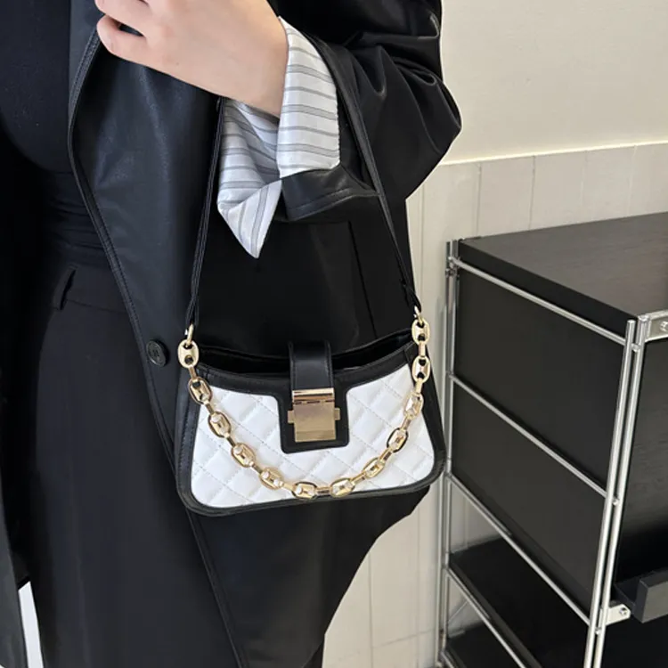 Dusen Kangaroo PU Fashion Small Square Bag, Commuter Bag Regular Women's Multicolor-5