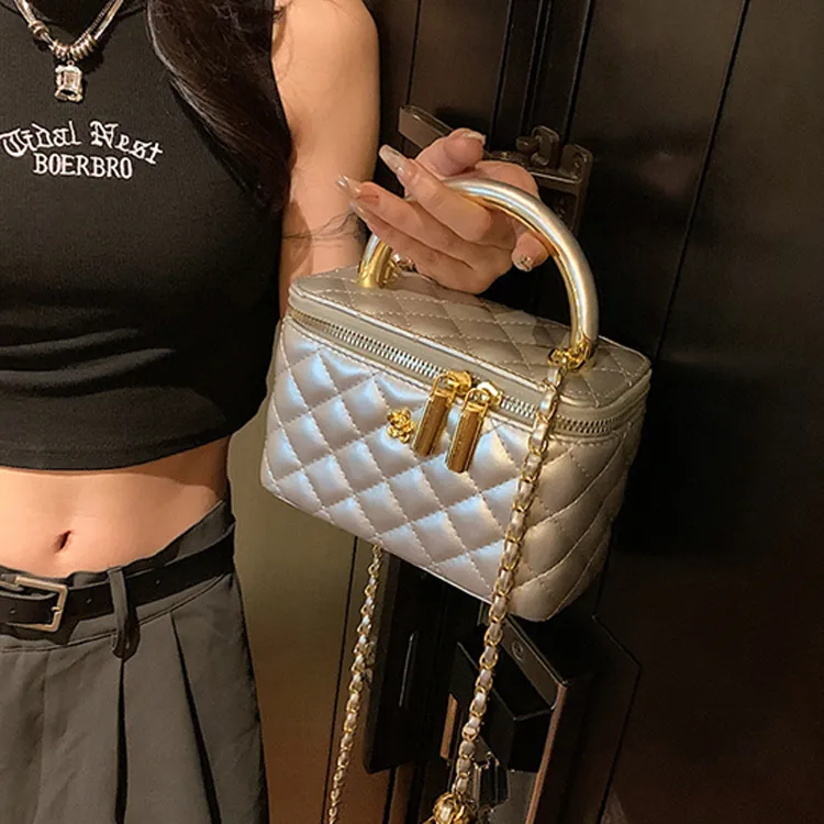 SUPERCUTE PU Handbag, Shoulder Bag, Crossbody Bag Regular Women's White/Silver/Pink/Black-2