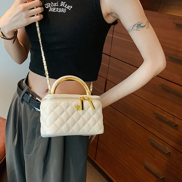 SUPERCUTE PU Handbag, Shoulder Bag, Crossbody Bag Regular Women's White/Silver/Pink/Black-11