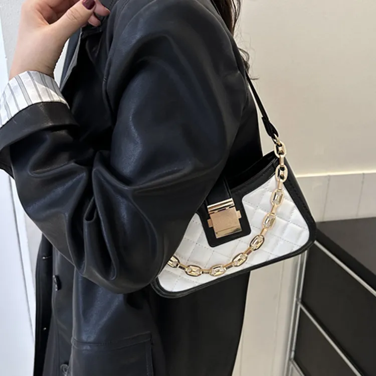 Dusen Kangaroo PU Fashion Small Square Bag, Commuter Bag Regular Women's Multicolor-6