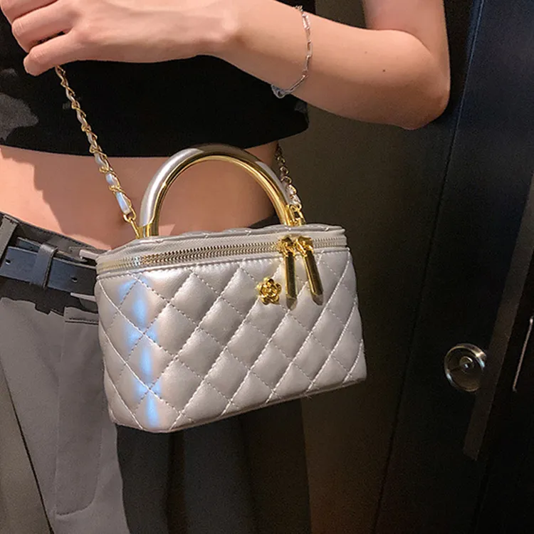SUPERCUTE PU Handbag, Shoulder Bag, Crossbody Bag Regular Women's White/Silver/Pink/Black-4