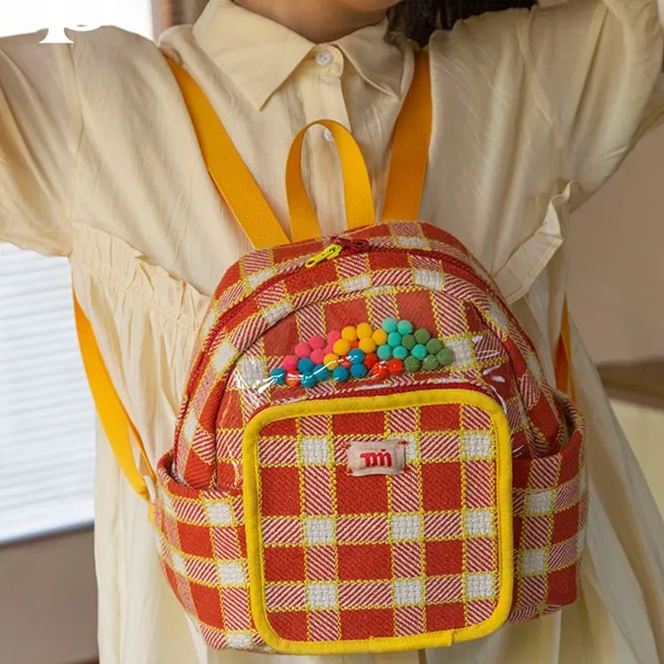 Puui Canvas Backpack Mini Women's Orange Yellow-1